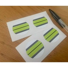 투볼 퍼터 골프 스티커(영국), 2쌍, 그린/그레이