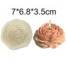 급 특대형 작약 실리콘 캔들 몰드 꽃 모양 아로마테라피 레진 초콜릿 비누 만들기 도구, 1개, 1. 1pcs