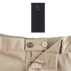 본라이프 허리늘리기 슬랙스 청바지 면바지 정장바지 밴딩 각종 바지수선 셀프수선 허리수선 마술단추 색상별 모음 단추, 슬랙스탭 단추형_블랙, 1개