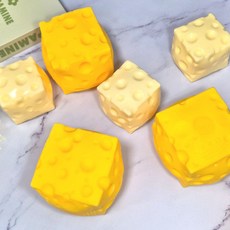 대형 자이언트 빅 치즈 스퀴시 말랑이 주물럭 스트레스 해소 손장남감, 1개, 180g, 7CM