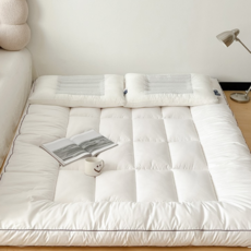 퓨어몰링 프리미엄 사계절 바닥 토퍼 매트리스, 화이트