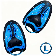 수영 훈련용 핸즈 플리퍼 수영 패들 1쌍 조절 가능한 실리콘 스트랩이 있는 프리스타일 수영용 개구리 패, Large