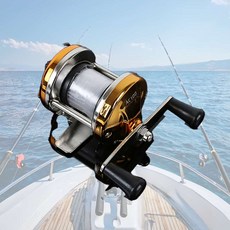 낚시 장구통릴 AC-100 골드 베이트릴 미니 아이스로드 초보 빙어 좌우겸용