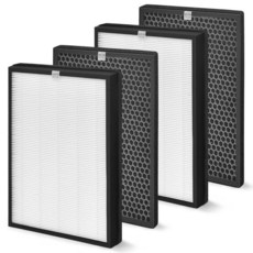 HSIAMEN Alexapure Breeze 공기 청정기 AP-B102 필터 교체 및 3049와 호환되는 필터 부품 번호 AP-B103 AP-B104 2 H13 트루 헤파와, HEPA 2개 및 탄소 필터 2개