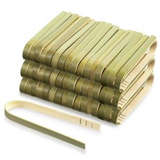 150개 미니 대나무 집게 4인치 일회용 작은 나무 토스터 식기 뷔페 토스트 빵 피클