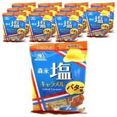모리나가 소금 캐러멜 버터맛 봉지, 69g, 12개