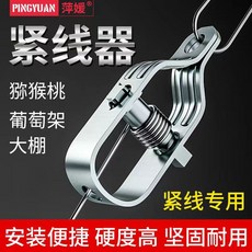 葡萄大棚鋼絲緊線器 獼猴桃塑鋼線拉緊器 鐵絲收緊器 鋼絞線卡扣 台灣爆品, 鍍鋅雙孔齒輪緊線器12公分長2毫米厚,10個, 1個