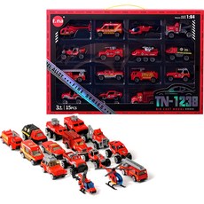 Kizus Go Go 1 : 64比例壓鑄迷你車 15款組, 消防車, 1組