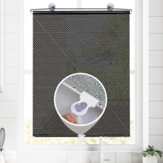 부착식 햇빛 가리개 커텐 블라인드 차량유리 유리창 쉬운설치 롤링형 흡착판