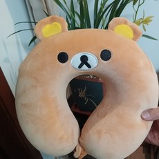 708090 고퀄리티 메모리폼 U 베개 귀요미 목 보호대