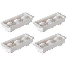 투데이리빙 4개입 세트 3구 대형 아이스볼 얼음틀 원형 얼음 음료수 하이볼 아이스 트레이 보관통 왕얼음틀, 4개, R98791W(화이트