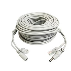 IP 카메라용 PoE 네트워크 케이블 NVR 유연하고 야외 높은 CCTV 50m 내구성 호환성 감시 시스템, 5M, 라이트 그레이