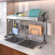 mootagonglivingmarket 立式長度可調餐具瀝水架