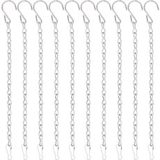 잉펑 10팩 새 모이통 새집 화분 바구니 목욕 등불 풍향계 광고판 간판 및 장식품을 걸 수 있는 9.5인치 은색 걸이 체인, Silver, 9.5 in