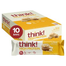 美國 think 高蛋白棒 香蕉燕麥瑪芬 10入, 1個, 600g