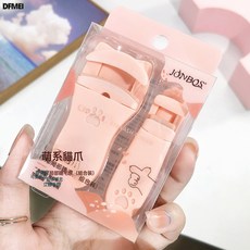 DFMEI 瑪莉安按壓式睫毛夾子一夾沖天捲翹定型廣角太陽花眼睫毛器工具, 如圖, 嬌泊絲-貓爪粉色套裝