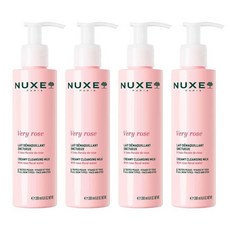 [2+2] 눅스 베리 로즈 메이크업 리무버 크리미 클렌징 밀크, 4개, 200ml