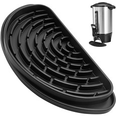 음료 디스펜서용 실리콘 드립 팬 해밀턴 커피 트레이 BPA 프리 내열성 미끄럼 방지블랙