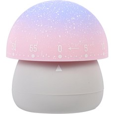하키젤 버섯 기계식 주방 타이머 회색 요리 베이킹 교실 시간 관리를 위한 귀여운 와인딩 카운트다운 시끄러운 알람 휴대용 기기