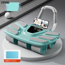 DFMEI 六輪健腹輪神器練瘦肚子健身器材運動家用肘撐式自動回彈卷腹肌輪, 参考详情, 藍色