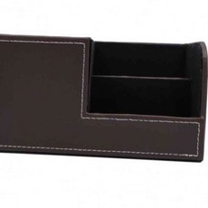 가죽 데스크 오거나이저 브라운 가정잡화 집안용품 생활잡화