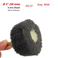 6mm 생크 샌딩 휠 직경 25-70mm 나일론 섬유 연마 버핑 180 #240 #, 03 1pcs, 10 NO.27 Gray