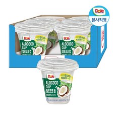 Dole 돌 후룻컵 알로코코컵 1박스 간편 컵과일 알로에베라 나타드코코 코코넛 젤리, 6개, 198g