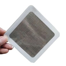 紗窗修補貼【破洞修補/自黏背膠】紗網貼 紗窗膠帶 紗門修補 破洞修補貼 防蚊網 補洞貼 玻璃纖維 居家修繕 DIY, 1個, 方形 (五片裝)