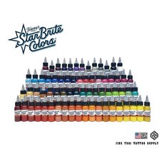 StarBrite星光牌89色紋身顏料套組，美國原裝進口刺青彩色墨水，專業紋身色彩選擇, 星光牌89色套組