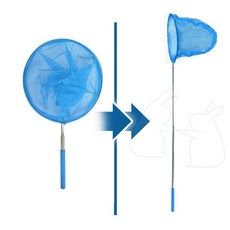 썬코 길이조절 뜰채 포충망 5단 채집망 매미채 잠자리채, 레드