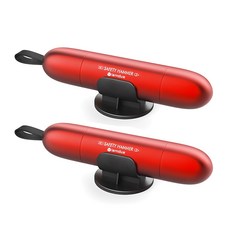 아이엠듀 자동차 비상 탈출용 망치 벨트 절단기 아이로켓, 2개, 레드