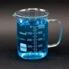 화학 내열 강화 손잡이 비이커 500ml(경질 1급) 실험재료 실험용