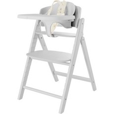 CYBEX [공식] CLICK & FOLD 3-IN-1 천연 스낵 트레이 하네스 세트 신생아부터 성인까지 접이식 컴팩트 올우드 프리스탠딩 보관 휴대 아기 어린, all white