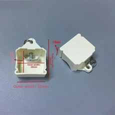 구형 빔 트랙 슬라이딩 커튼 레일 고정 커버 실링 플러그 사각 듀얼 엔드 창문 처리용, 1개, N. 넉넉한 밀봉 2개