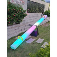 야외 발광 시소 LED 공원 놀이터 글램핑장 포토존, 1개, 제조사 직송 235cm 시소 충전 전원