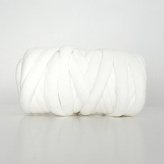 글램디브 벨벳 자이언트얀 빅얀 가방 만들기 1kg 뜨개실 망고실, 화이트, 1개