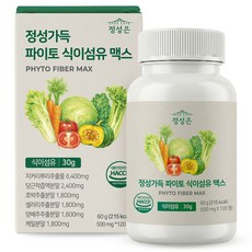 정성가득 파이토 식이섬유 정 30g 맥스, 1개, 120정