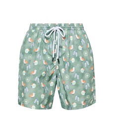 바르바 그래픽 프린트 스윔 쇼츠, 그린계열