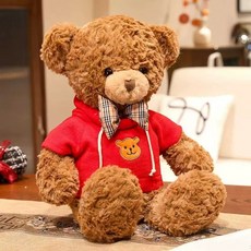 수제 테디베어 곰인형 수면인형 애착인형 곰돌이 선물 러블리, 1개, E. 빨간색