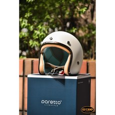 GU CAMP PARETTO 派芮朵 FLICKA 芙莉卡 小帽體 復古 3/4 莫蘭迪色系 消光米杏 安全帽, 1個, S