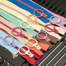 재봉 미싱 10pcs15cm-30cm 혼합 수지 지퍼 3 풀 루프로 닫힘 내구성이 뛰어난 헤드 봉제 공예 가방용, 3, [00] 10pcs-mix, 30cm, 1개