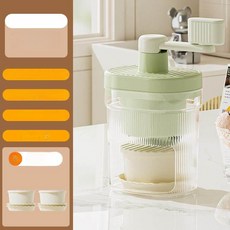 가정용 소형 수동 제빙기 손잡이 아이스 크러셔 스무디 제조기, 1개 2개 + 4개