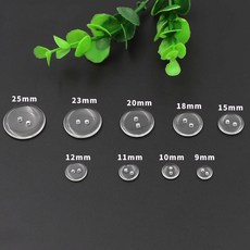 원형 송진 패드 단추 셔츠 칼라 단추 2 구멍 투명 작은 버튼 30 개 50 100, 10mm 100pcs