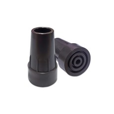 지팡이 고무 15mm, 2개, 갈색
