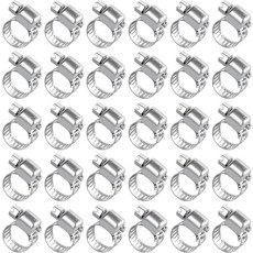 30PCS 리스 스틸 호스 클램프 배관 자동차 및 기계적 용도를 4 766-2mm 조절 가능한 웜 기어 라인, 165pcs 6-38mm