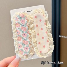 針織劉海貼魔術貼髮帶 2025新款碎髮貼不壓髮箍洗臉頭箍, 1個, 1#粉色波點組(單個長約11cm寬約4.