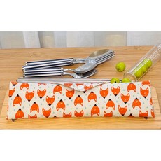 MIT防水餐具袋 環保餐具袋 兒童餐具袋 多功能收納袋 防水袋, 大27*7公分, 1個