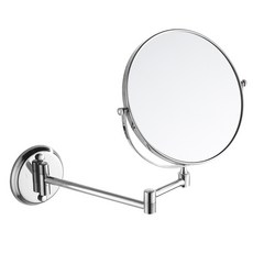 면도경 욕실거울 150mm / 화장거울 면도거울 화장실거울 원형거울 욕실용품 욕실악세사리 각도조절 양면 확대경, 실버