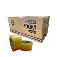 궁민 opp 박스 테이프 경포장 투명 포장용 100m, 6개