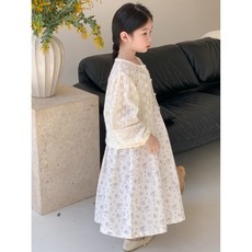 코디룩 레이스 가디건 and 퍼플 잔꽃 롱나시 원피스 (90cm-150cm) 베스트 코디